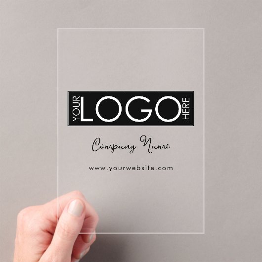 Invitations En Acrylique Logo d'entreprise Moderne Marque Script Entreprise (In situ (ordinateur de poche))
