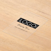 Invitations En Acrylique Logo d'entreprise Moderne Marque Script Entreprise (Poser)