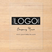 Invitations En Acrylique Logo d'entreprise Moderne Marque Script Entreprise (Recto)