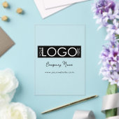 Invitations En Acrylique Logo d'entreprise Moderne Marque Script Entreprise (Insitu (Mariage))