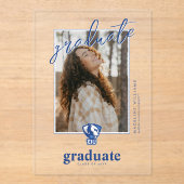 Invitations En Acrylique Logo Eastern Illinois University Panthers (Recto)