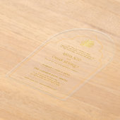 Invitations En Acrylique L'or islamique Nikah Walima Mosquée musulmane Élég (Poser)