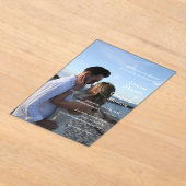 Invitations En Acrylique Louise Photo simple Mariage moderne Enregistrer la (Poser)