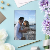 Invitations En Acrylique Louise Simple Photo Mariage moderne (Insitu (Mariage))