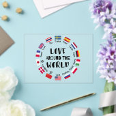 Invitations En Acrylique Love Around the World Languages  (Insitu (Mariage))