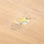 Invitations En Acrylique Love Limoncello Cocktail Fête des mariées (Poser)