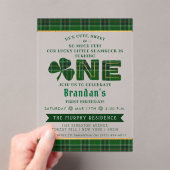 Invitations En Acrylique Lucky Little Shamrock 1er anniversaire (In situ (ordinateur de poche))