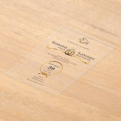 Invitations En Acrylique Lucky Love Western Rustic Barn Horseshoe Mariage (Poser)