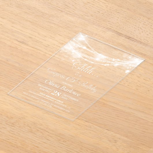 Invitations En Acrylique Lumières de Chaîne Élégantes pour une Soirée Surpr (Poser)
