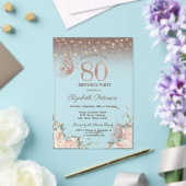 Invitations En Acrylique Lumières, Fleurs Parties scintillant Papillons 80e (Insitu (Mariage))