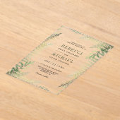 Invitations En Acrylique Lush Green Ferns Wedding (Poser)