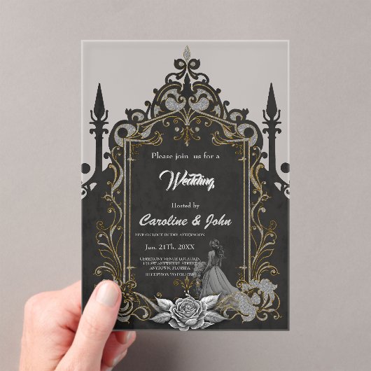 Invitations En Acrylique Luxe et romance. (In situ (ordinateur de poche))