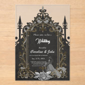 Invitations En Acrylique Luxe et romance. (Recto)