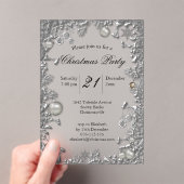 Invitations En Acrylique Luxe Silver Xmas Tree Decorations Christmas Party (In situ (ordinateur de poche))
