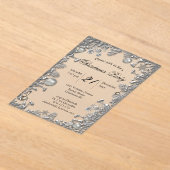 Invitations En Acrylique Luxe Silver Xmas Tree Decorations Christmas Party (Poser)