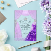 Invitations En Acrylique Luxueuse princesse violette Sparkle Quinceanera (Insitu (Mariage))