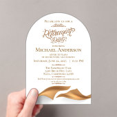 Invitations En Acrylique Luxurious Retirement Party (In situ (ordinateur de poche))