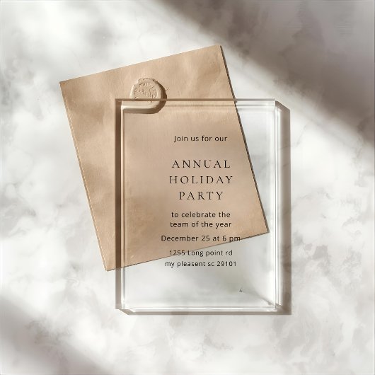 Invitations En Acrylique Luxury Acrylic Annual Holiday Party