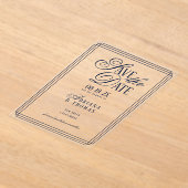 Invitations En Acrylique Luxury Blue Wedding Save The Date (Poser)