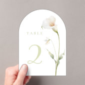 Invitations En Acrylique lys calla fond blanc table 2 (In situ (ordinateur de poche))