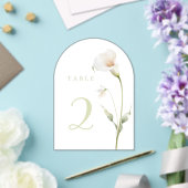 Invitations En Acrylique lys calla fond blanc table 2 (Insitu (Mariage))