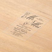 Invitations En Acrylique m. & mme Mariage Acrylique Invitations (Poser)