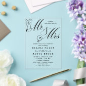 Invitations En Acrylique m. & mme Mariage Acrylique Invitations (Insitu (Mariage))