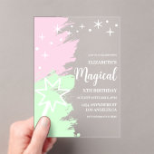 Invitations En Acrylique Magical Birthday (In situ (ordinateur de poche))