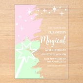 Invitations En Acrylique Magical Birthday (Recto)
