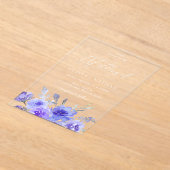 Invitations En Acrylique Magnifique Lavande violette Violet Mariage floral (Poser)