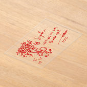 Invitations En Acrylique Main rouge dessinée Veux-tu être... (Poser)