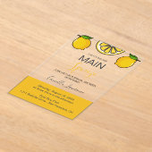 Invitations En Acrylique Main Squeeze Tropical Citrus Lemon Bridal Shower  (Poser)