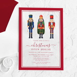 Invitations En Acrylique Maison ouverte pour une fête de Noël festive avec