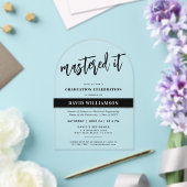 Invitations En Acrylique Maîtrise moderne Diplôme Diplôme Maîtrise (Insitu (Mariage))