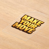 Invitations En Acrylique Make Your Move (Poser)