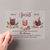 Invitations En Acrylique Making Spirits Bright | Holiday Cocktail Party (In situ (ordinateur de poche))