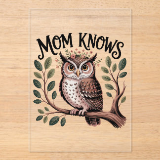 Invitations En Acrylique Maman sait
