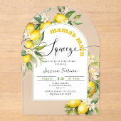 Invitations En Acrylique Mamas principal presser le citron baby shower d'ag (Recto)