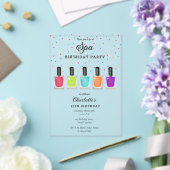 Invitations En Acrylique Manucure Pédicure Fille Spa Anniversaire (Insitu (Mariage))