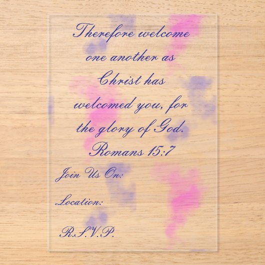 Invitations En Acrylique Marble acrylic invite (Recto)