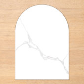 Invitations En Acrylique Marbre blanc (Recto)