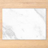 Invitations En Acrylique Marbre Blanc (Recto)