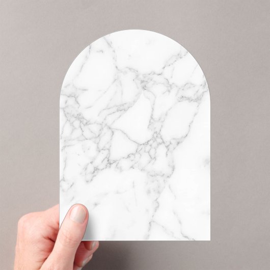 Invitations En Acrylique Marbre Blanc (In situ (ordinateur de poche))