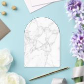 Invitations En Acrylique Marbre Blanc (Insitu (Mariage))