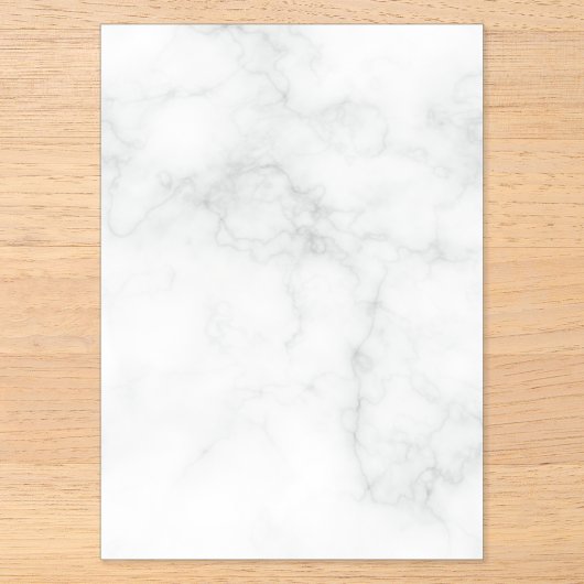 Invitations En Acrylique Marbre Blanc Moderne (Recto)