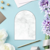 Invitations En Acrylique Marbre Blanc Moderne (Insitu (Mariage))