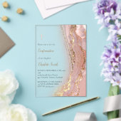 Invitations En Acrylique marbre d'encre | Confirmation (Insitu (Mariage))