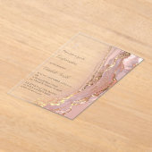 Invitations En Acrylique marbre rose | Confirmations (Poser)