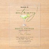 Invitations En Acrylique Marges et mariage Fête des mariées moderne (Recto)