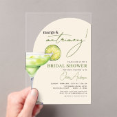 Invitations En Acrylique Marges et mariage Fête des mariées moderne (In situ (ordinateur de poche))